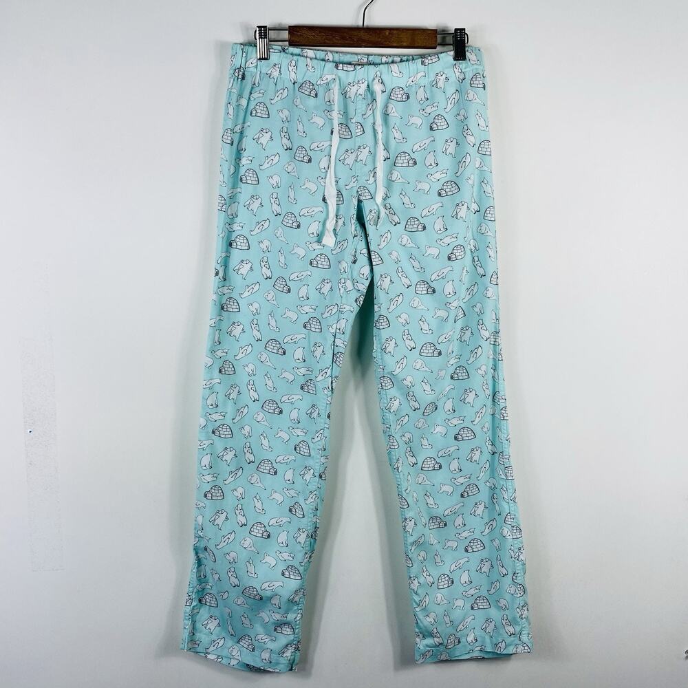 J. Crew Pajama Pants Women's Small Flannel Polar Bears Igloos F8320